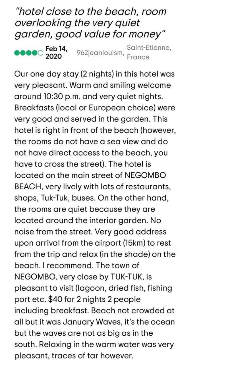 Village Inn Resort Негомбо Екстериор снимка